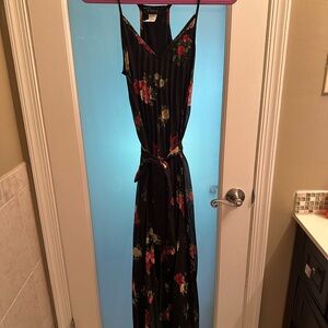 B Darlin Black Floral Maxi Dress